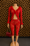 Red Ruby Lace Set