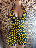 YELLOW POLKA DOT ONE PIECE