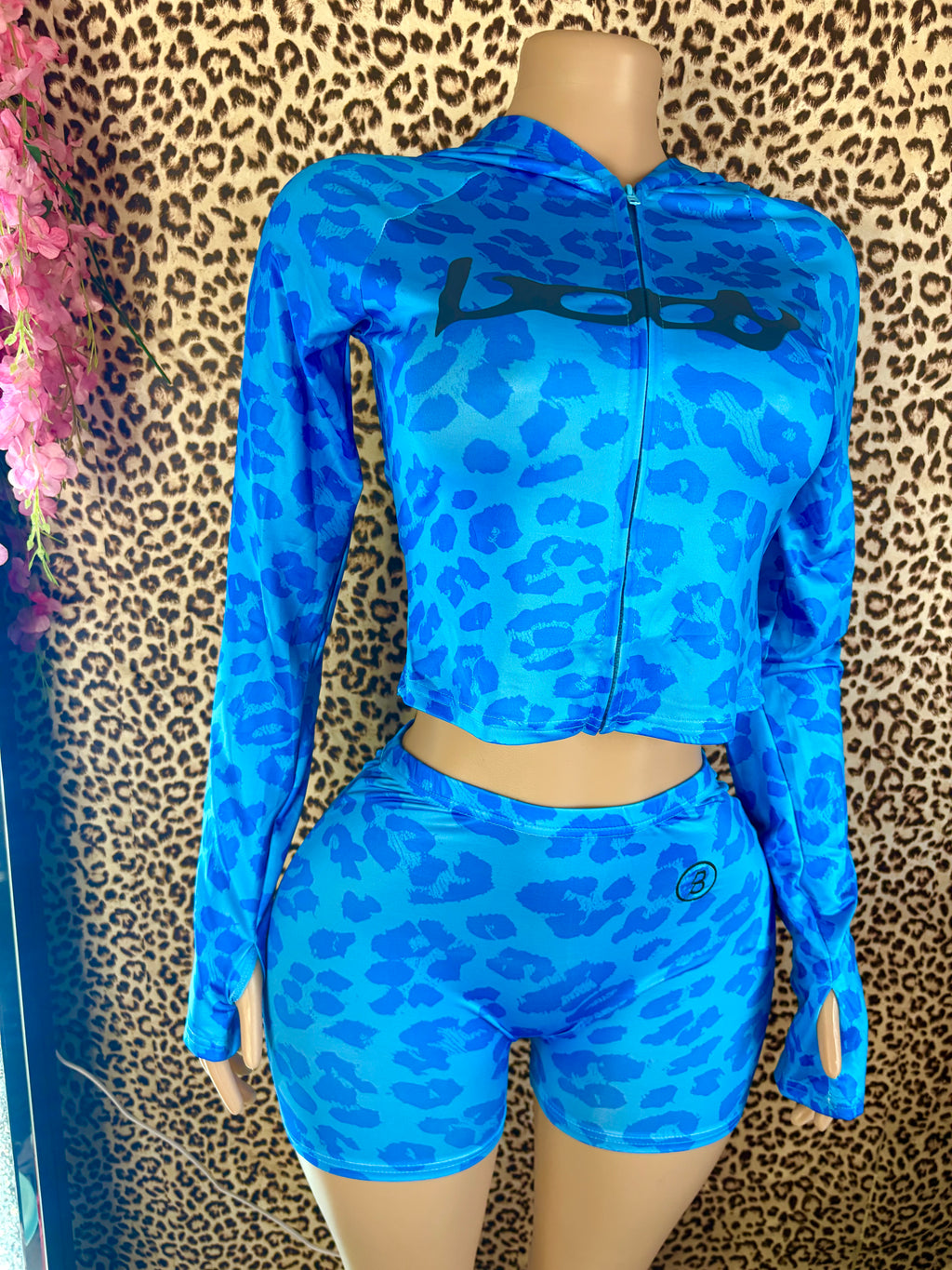 Ocean Blue Seam Short 2 Piece Set