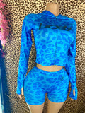 Ocean Blue Seam Short 2 Piece Set