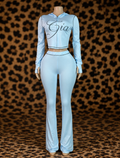 BlueJelly Seam Line Hooded Skinny Pant Set