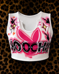 PlayBoy Letter Printed U Neck Cropped Tank
